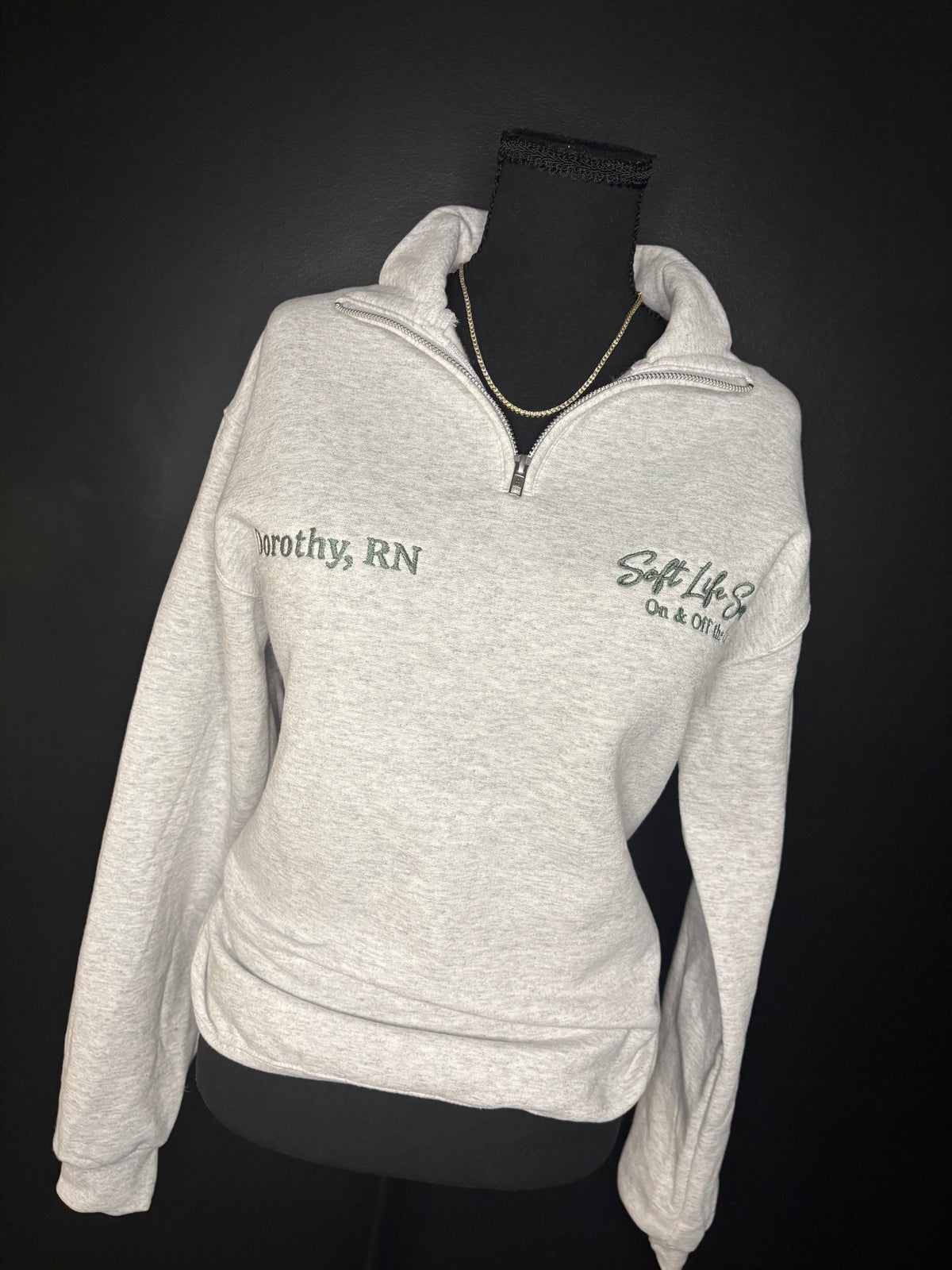 Soft Life Season Embroidered Quarter-Zip