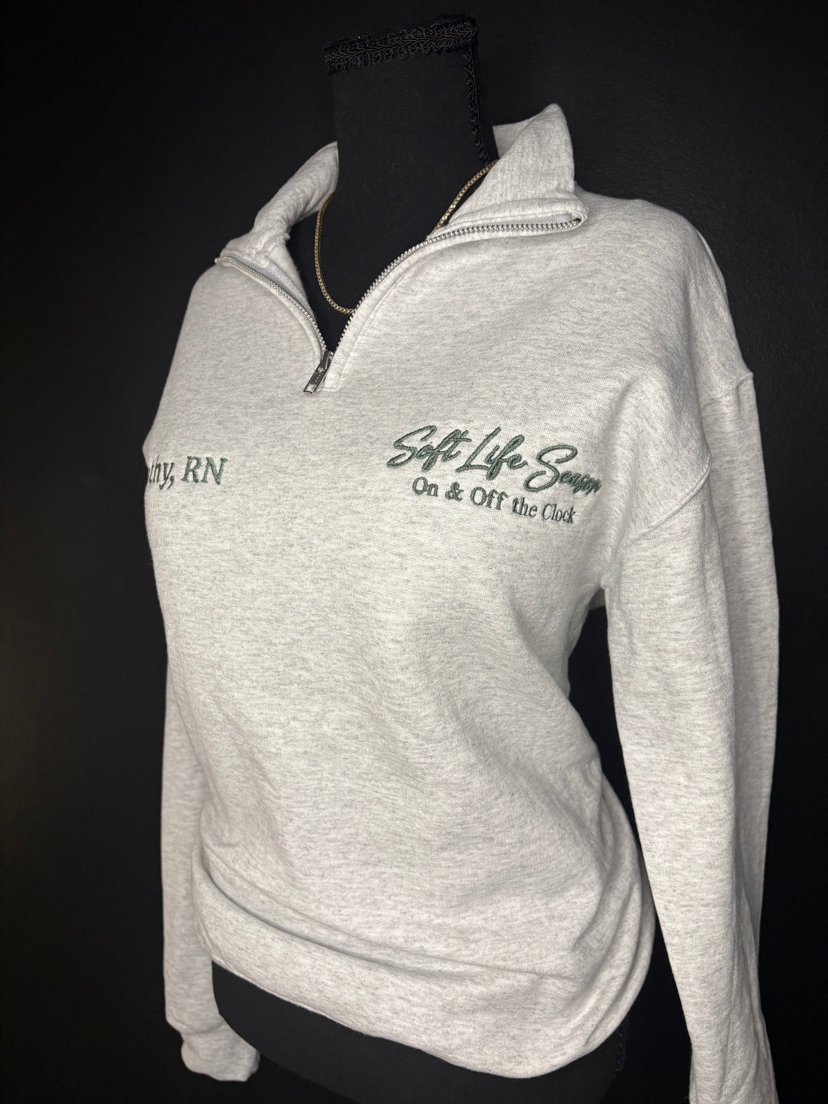 Soft Life Season Embroidered Quarter-Zip