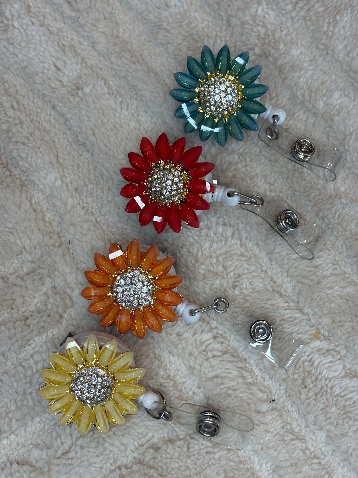 Crystal Daisy Badge Reel